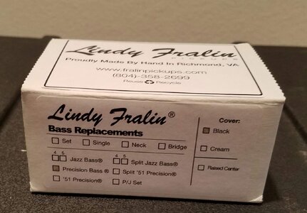 Lindy Fralin p bass pickup including 250k pots & Switchcraft jack wired up