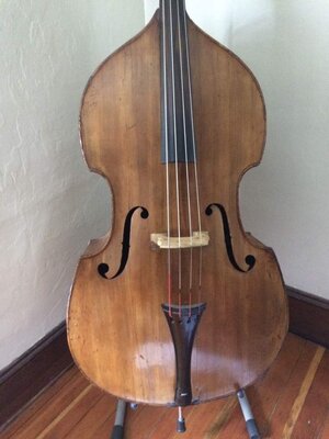 Ca. 1900 Czech Carved Round Back Double Bass in Portland OR