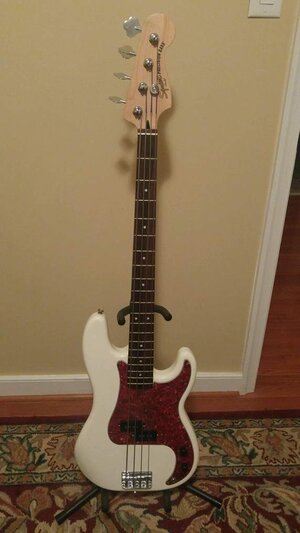 Fender Squier Vintage Modified Precision Bass with Lindy Fralin Pickups (8lbs!)