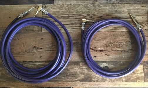 2 Lava High End Ultramafic Instrument Cables - Straight to Right Angle (12 and 20 feet long)