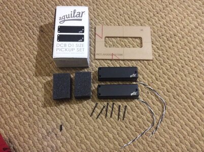 Aguilar DCB 4 or 5 String Pickup Set D1 Size w/ Routing Template and Screws!