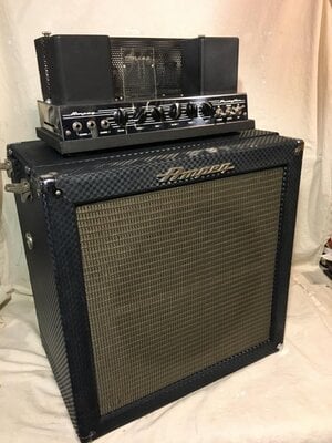 1964 Ampeg B15-N FlipTop Bass Amp - Beautiful, Serviced, Orig CTS 15" Speaker, All Vintage Glass