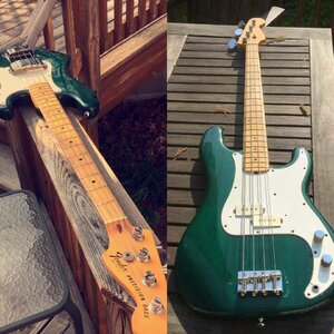 Emerald Green Fender P Bass 1982 - S9 Serial Number.