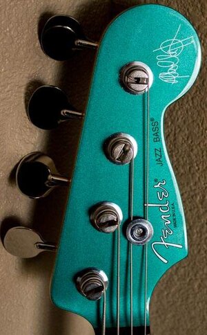 2014 Fender Sherwood Green Adam Clayton Signature Jazz Bass