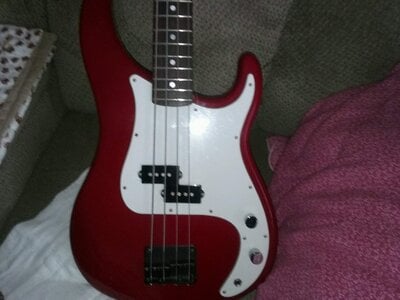 Only: MIJ, Red 1980's Vantage Quest Precision style bass. Make an Offer!