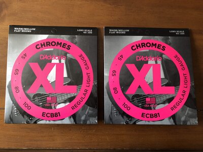 Daddario Chromes Flatwounds 45/100 Two Sets