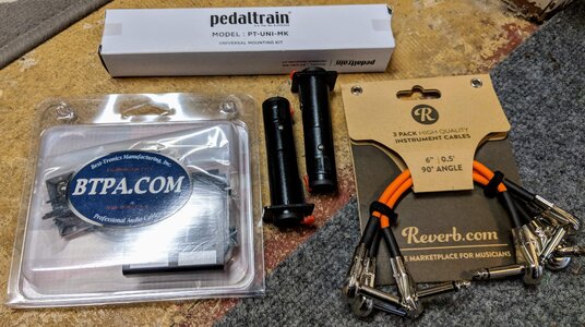 Pedaltrain 1/4" locking feed through connector and power supply mounting kit bundle