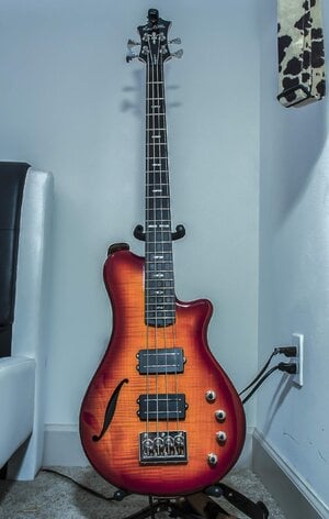 Hagstrom Beluga II - F semi hollow-body w/ Gorgeous flame maple top.