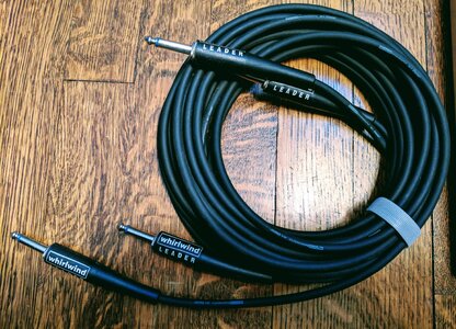 CABLES: Pair of Whirlwind Leader Standard 18.5' Dual Straight Plug Cables