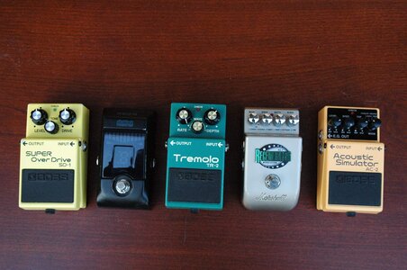 Several Pedals: Boss, Korg, Marshall (prices include shipping)