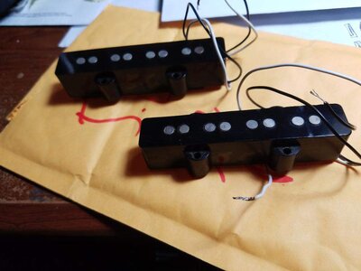 Jazz Bass Pickup Set Work Great Bridge & Neck