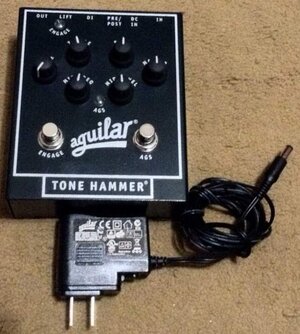 PRICE REDUCED Aguilar Tone Hammer pedal with adapter