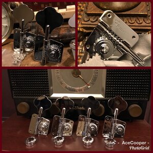 Fender 70s Style Logo Chrome Tuning Machines with Bushings and Screws