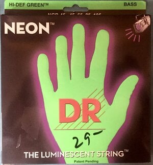 Lot of 3 sets of DR strings: Neon Green, Neon White, Red Devil