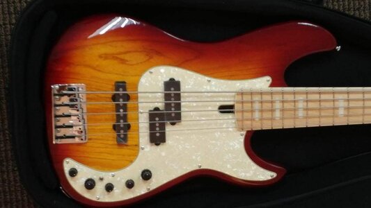 New, Un-played Sire P7 5-String, Ash/Maple, Tobacco Burst