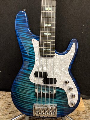 2015 Carvin/Kiesel PB5 deep aqua burst