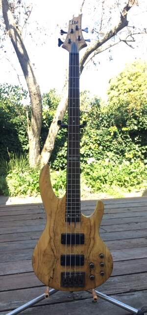 2012 LTD B-204 SM, matching spalted maple top and headstock, very clean!