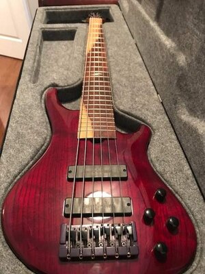 Roscoe SKB 3006 6 string bass.