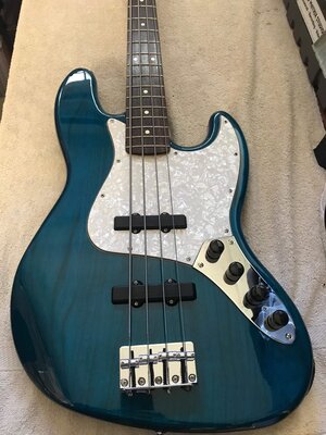 2007-2008 Fender MIM Special Edition Jazz in Transparent Blue w/Upgrades