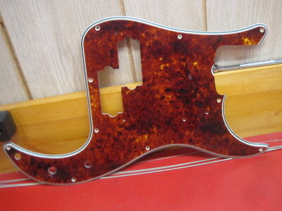 Spitfire reliced dark tort precision bass pickguard