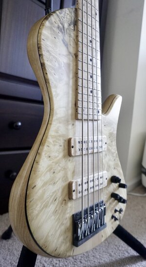 Fodera Emperor II Elite 5 Buckeye Burl