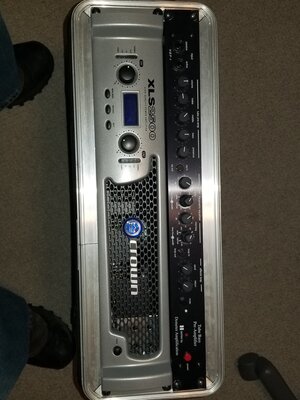 Demeter HBP-1 preamp and Crown XLS2500 rig in SKB 3-space rack