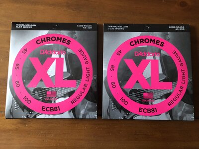 D’Addario Chromes flatwounds 45/100  two sets