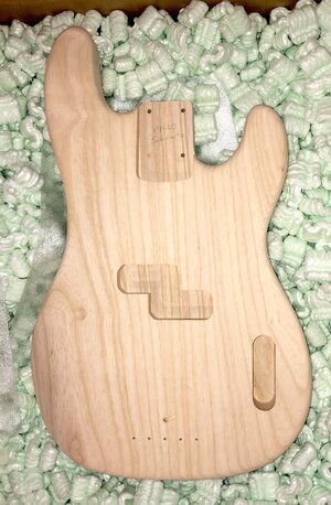 USA Custom Guitars 51 Pea unfinished custom bass body