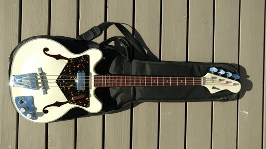 Price reduced $750 - Sekova vintage 60's hollow body white Vulcan bass