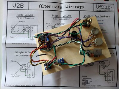 Vannetti V2B 2 band onboard preamp