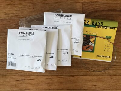 Price Drop - TI Jazz Flats E-C 5 String Set - Very Light Use