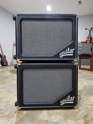 Pair of Aguilar SL 112 cabs with covers