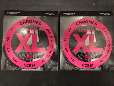 D’Addario Chromes Flatwounds 45/100 two sets