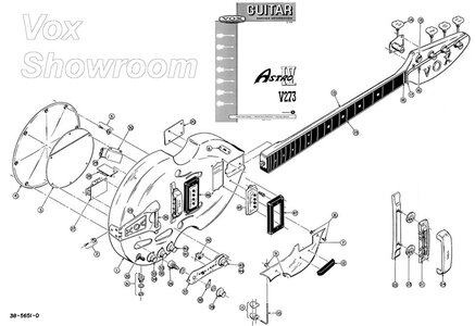 1968 Vox Astro IV Bass Parts