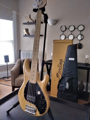 2018 Sterling StingRay Ray35 Bass Guitar Natural $565 shipped