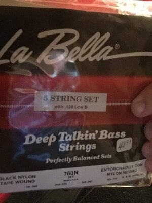 LaBella 760N 5 string black nylon set NEW