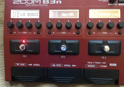 Zoom B3n and expression pedal.