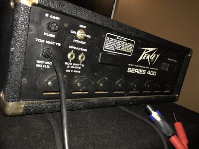 Peavey vintage Bass head and 1505 Black Widow cabinets