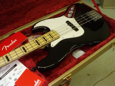 Loaded CIJ Fender Geddy Lee Jazz body, Badass II, extra tort pg, trade for loaded P-body