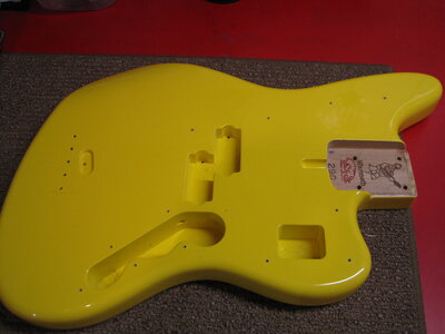 Warmoth jazzmaster IV bass body,yellow