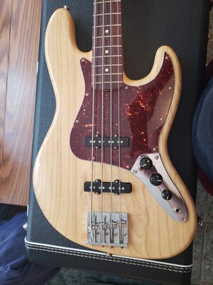 2013 Fender FSR MIM Ash Jazz with upgrades and hardshell case.