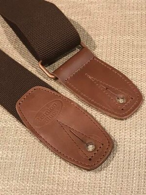 Reunion Blues Merino Wool and Leather Guitar Strap - Brown