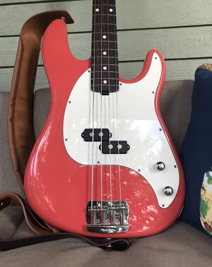 EBMM Cutlass Bass - super-rare Coral Red