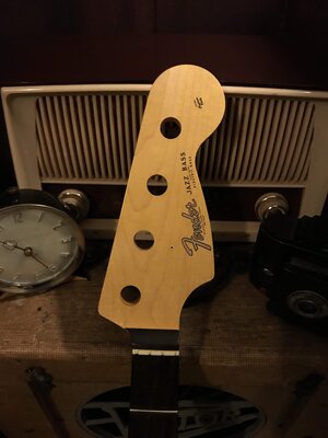 20 Fret Warmoth Jazz Bass Neck w/60s Water Slide Logo