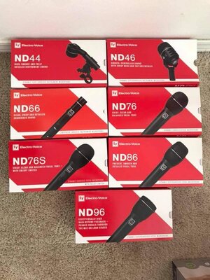 All 7 Electro Voice ND Series Microphones