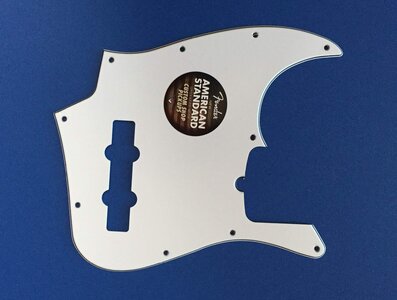 NEW - FENDER  Pickguard, American Standard J. Bass, WHITE  LEFT HANDED