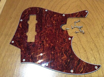 Jazz Tortoise Pickguard 10 Hole Fits Fender Squier