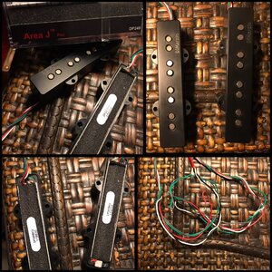 DiMarzio Area J, Jazz Bass Pickup Set (4 String Short/Long) Noiseless, Excellent Condition.