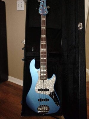 2013 Lakland DJ 5 / Lake Placid Blue / Hardshell Case