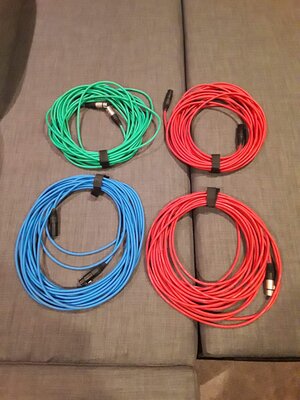 Canare star quad 50' mic xlr cables (4)